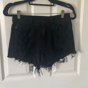 Black Jean shorts